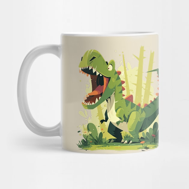 cute dino by Stephanie Francoeur Art